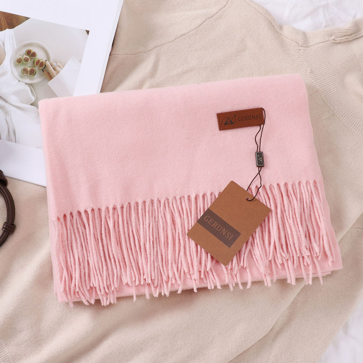 Solid Color Faux Cashmere Women's Scarf