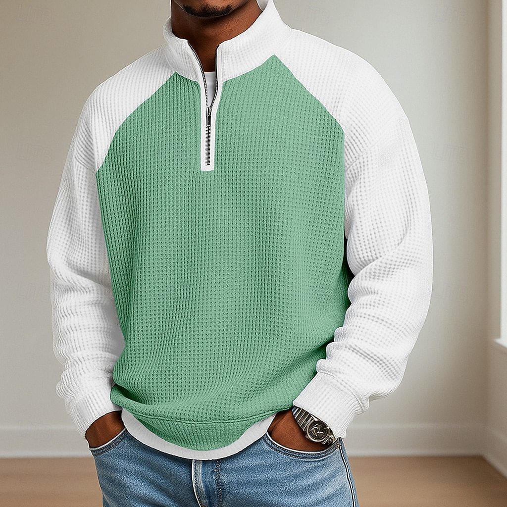 Fashion Color-Block Long-Sleeve
