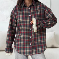 Retro Loose-Fit Plaid Shirt