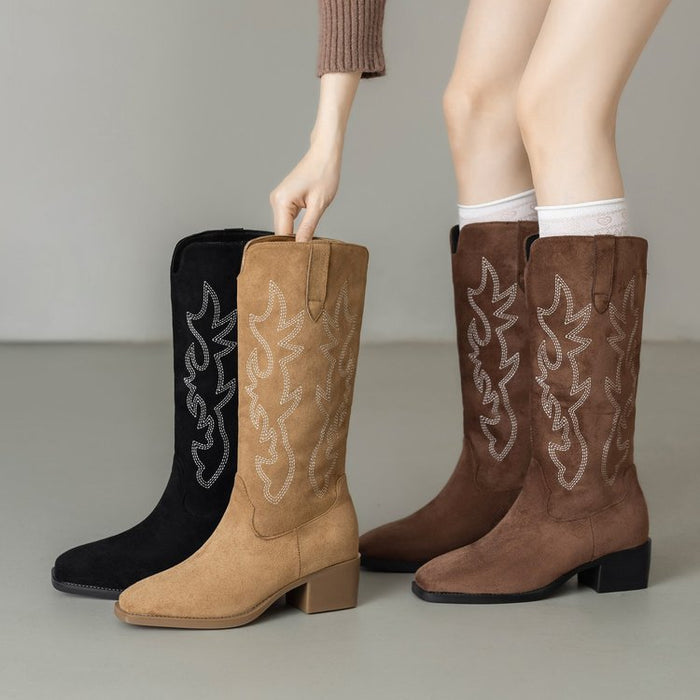 Retro Embroidered Western Cowboy Boots
