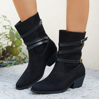 Cotton Low-cut Vintage-style Boots