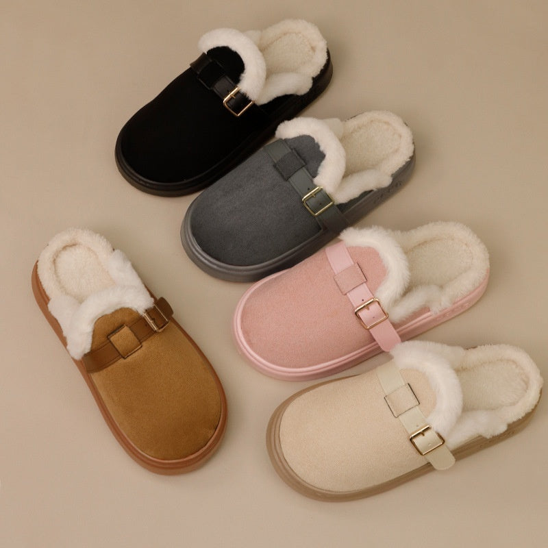Thick-Soled Warm Anti-Slip Cotton Slippers