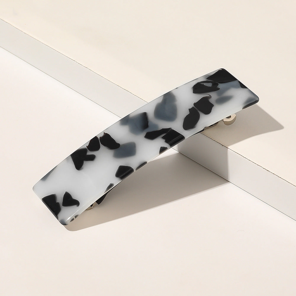 Square Grip Acetate Acrylic Spring Clip Hair Accessory