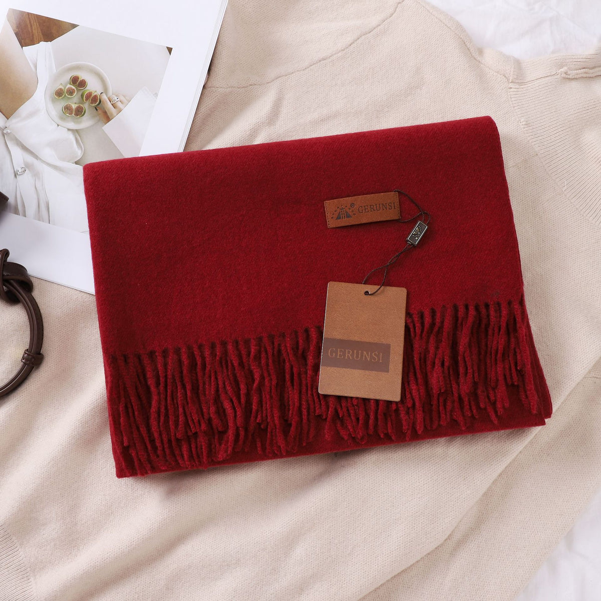 Solid Color Faux Cashmere Women's Scarf