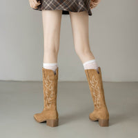 Retro Embroidered Western Cowboy Boots