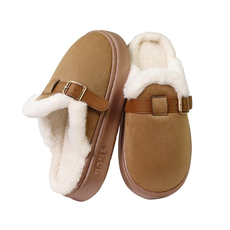 Thick-Soled Warm Anti-Slip Cotton Slippers