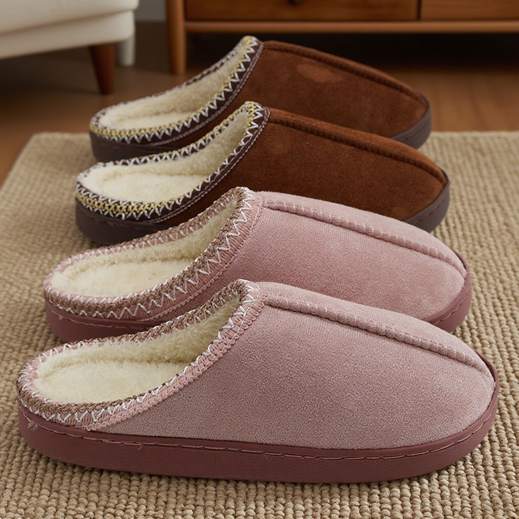 Thick-Sole Warm Cotton Slippers