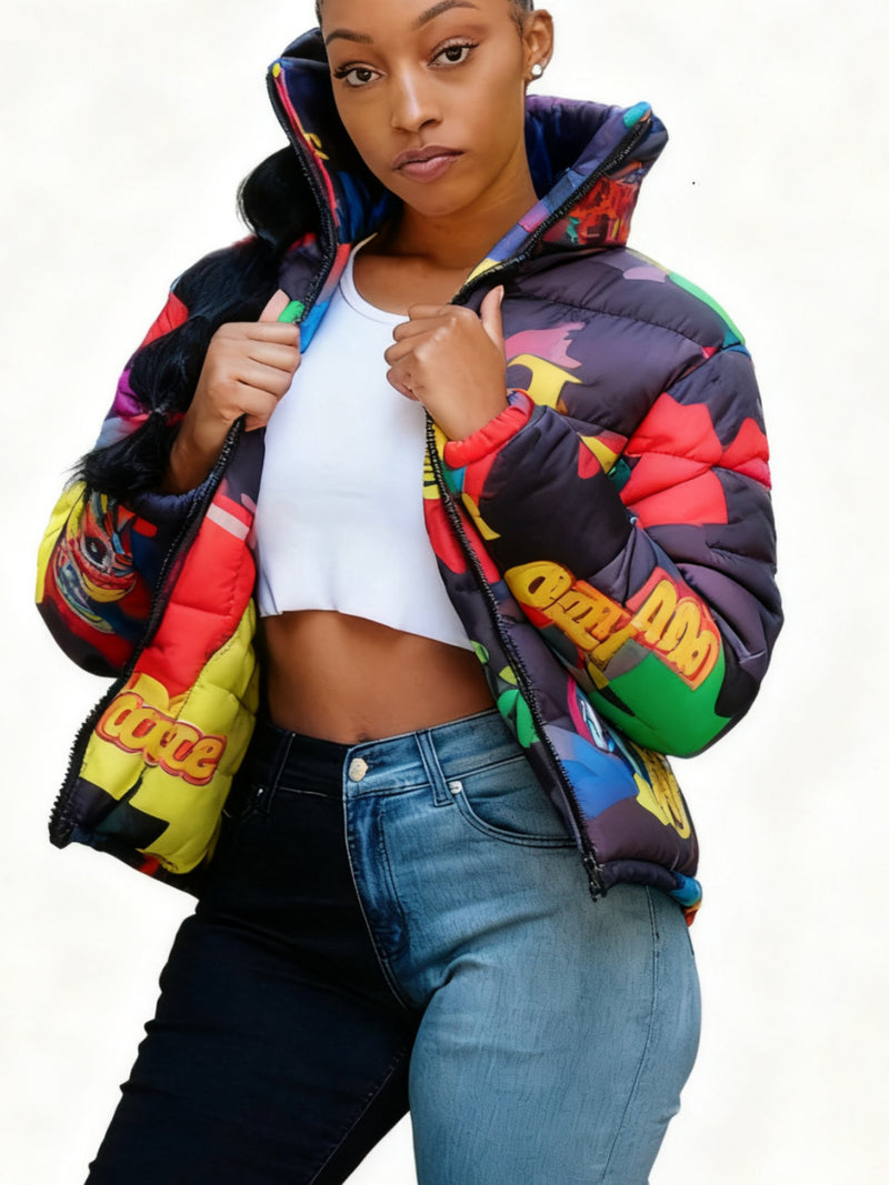 Cute Short Warm Coats - Colorful Parkas