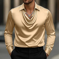 Elegant Minimalist Open-collar Shirt