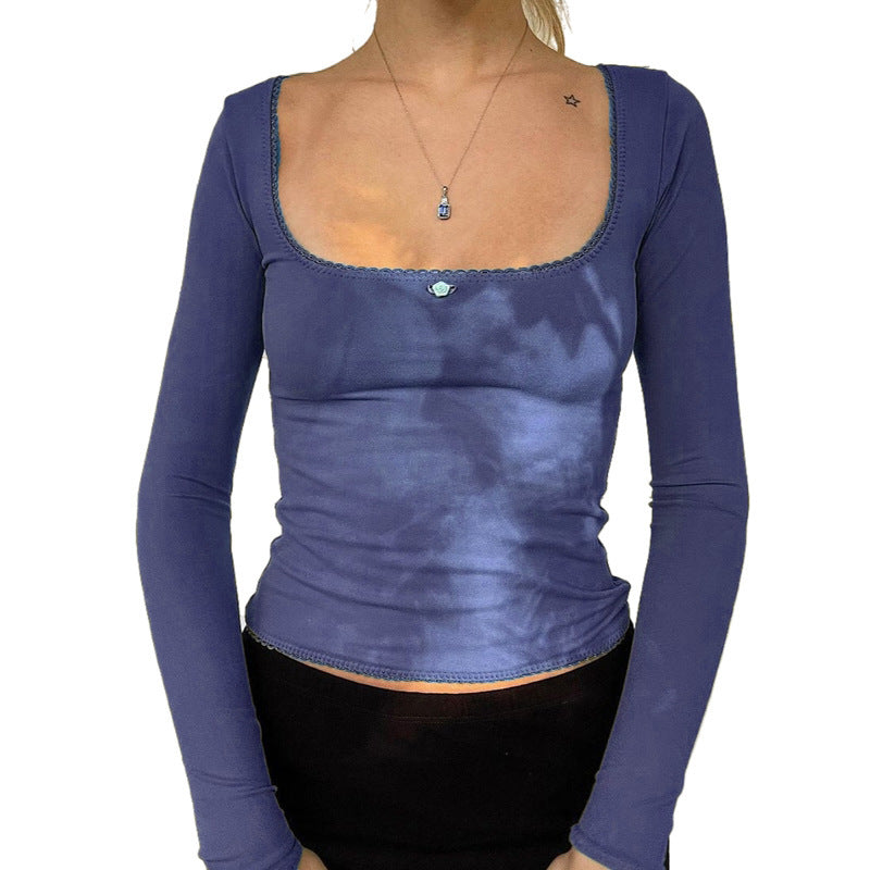 Floral Lace Solid Color Top