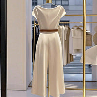 Elegant Satin Wide-Leg Jumpsuit