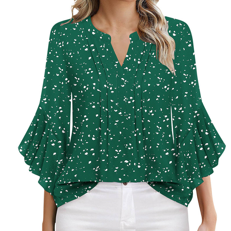 Trendy Ruffle Chiffon Blouses