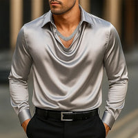 Elegant Minimalist Open-collar Shirt