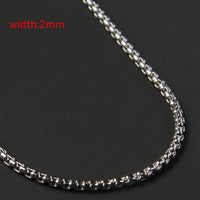 Less Steel Figaro Cuban Chain Necklace