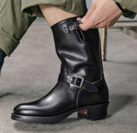 Mid-Calf Motorcycle Martin Boots