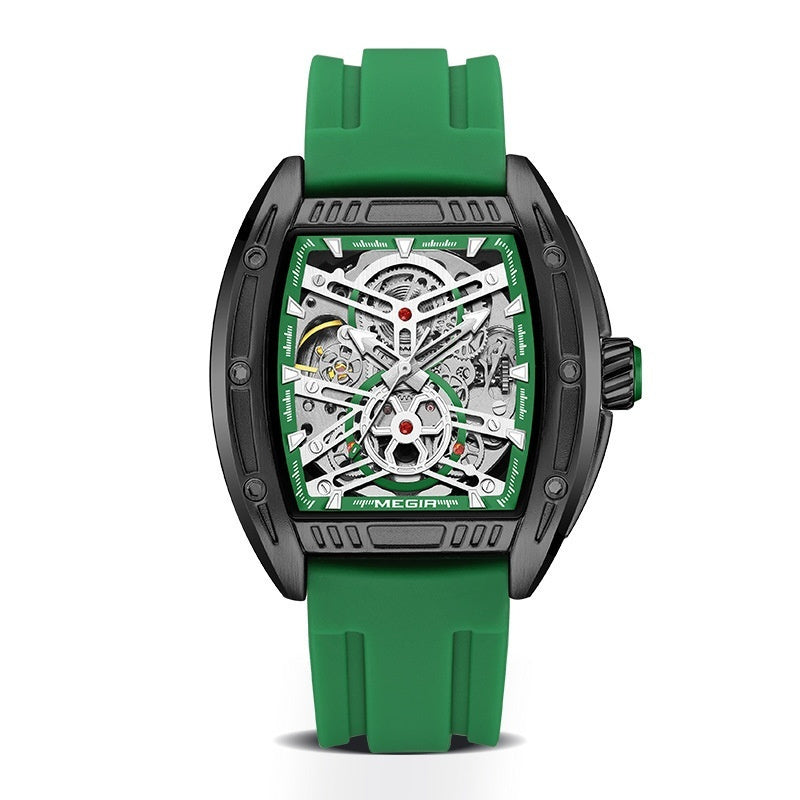 Wine Barrel Type Mechanical Watch Silicone Tape