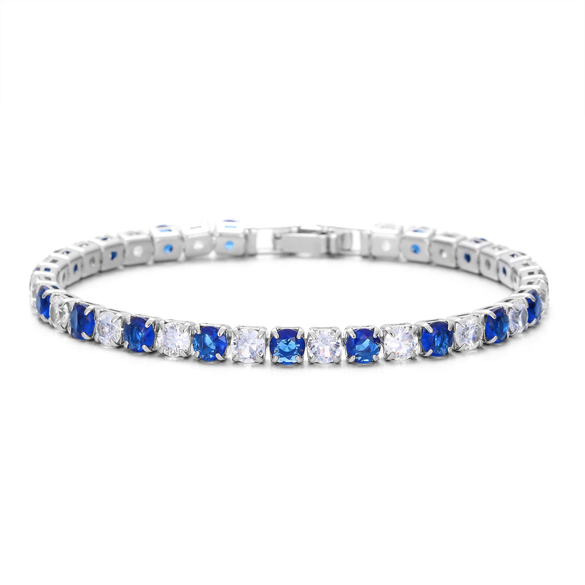 European And American Fashion 4mm Mixed Color Zircon Bracelet High-grade Light Luxury