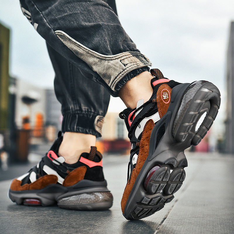 Thick Sole Leather Trainers