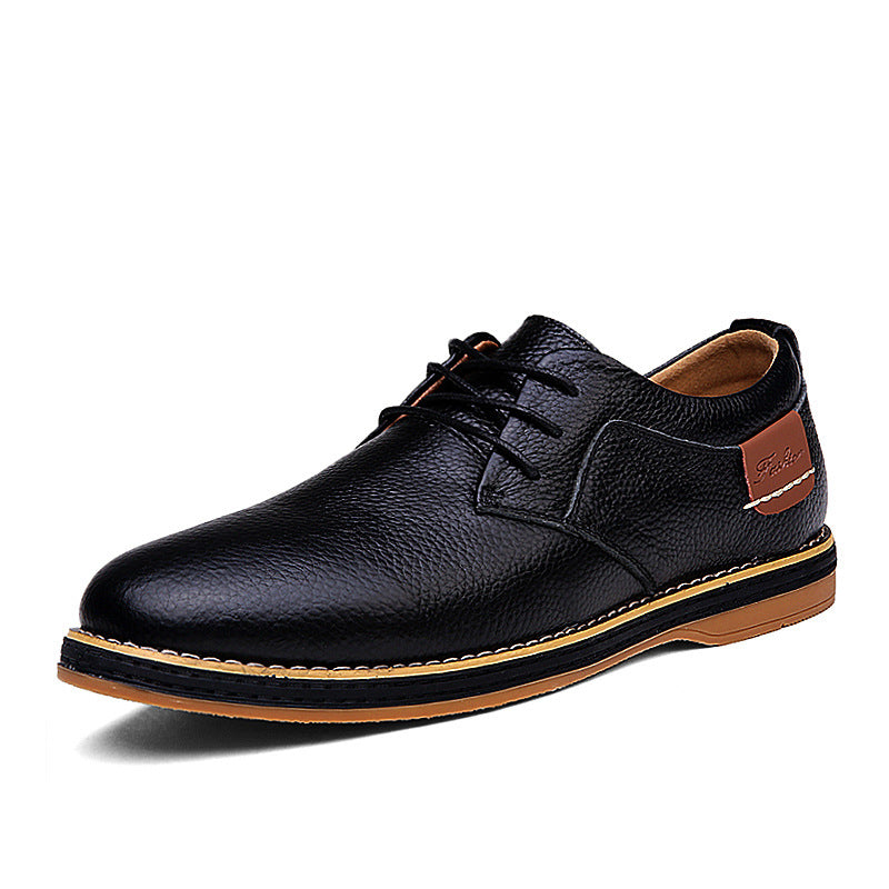 Low Cut Lace Up Casual Leather Shoes