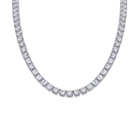 Twin 925 Silver Moissanite Long Star River Necklace