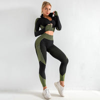 Long-Sleeve Seamless Fitness Set