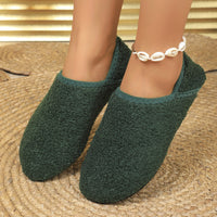 Fleece-Lined Suede Slippers
