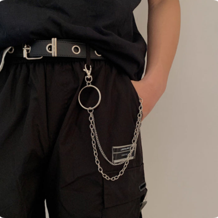 Metal Punk Style Chain Belt, Versatile