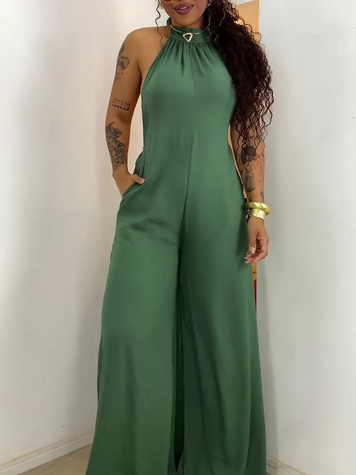 Halter-neck Backless Jumpsuit