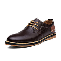 Low Cut Lace Up Casual Leather Shoes