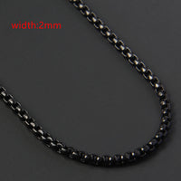 Less Steel Figaro Cuban Chain Necklace