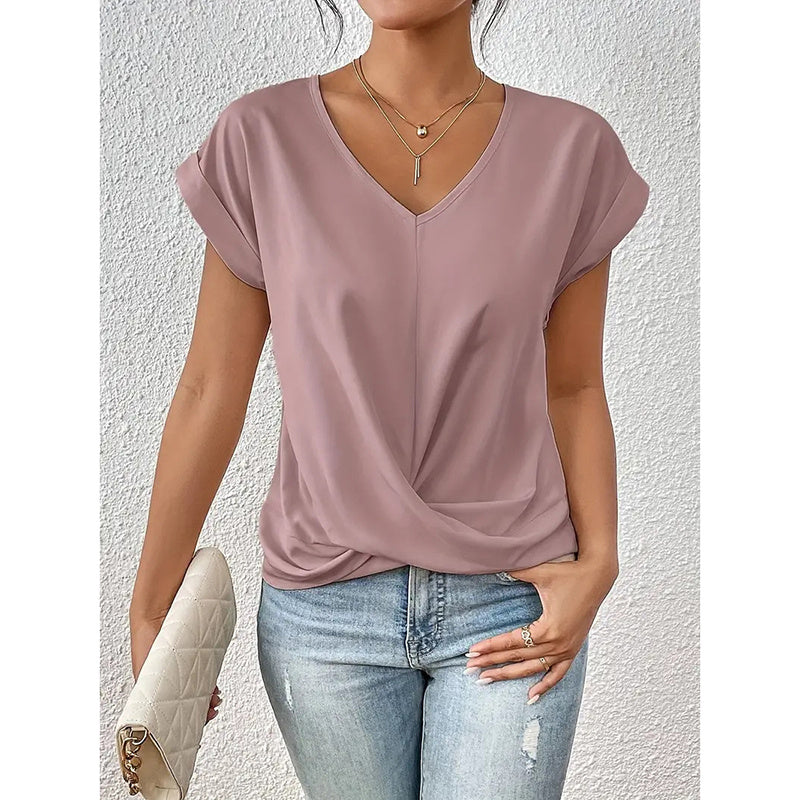 Comfy Casual V Neck Blouses