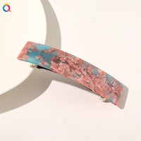Square Grip Acetate Acrylic Spring Clip Hair Accessory