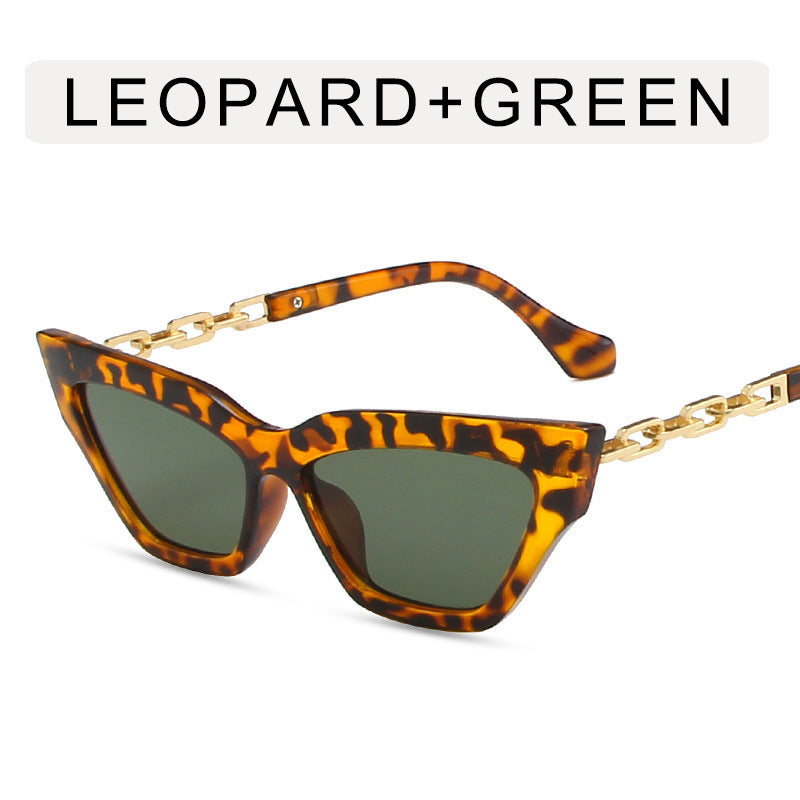 Chain Leg Cat Eye Sunglasses