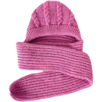 Women's Hat New Fleece-lined Thickened Scarf Integrated Style