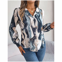Fashion Button Down Shirts V Neck Long Sleeve