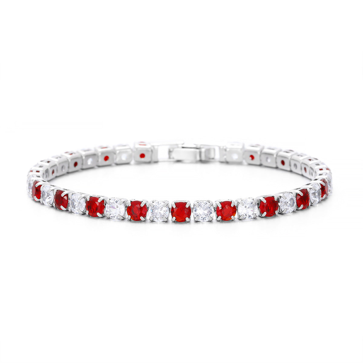 European And American Fashion 4mm Mixed Color Zircon Bracelet High-grade Light Luxury