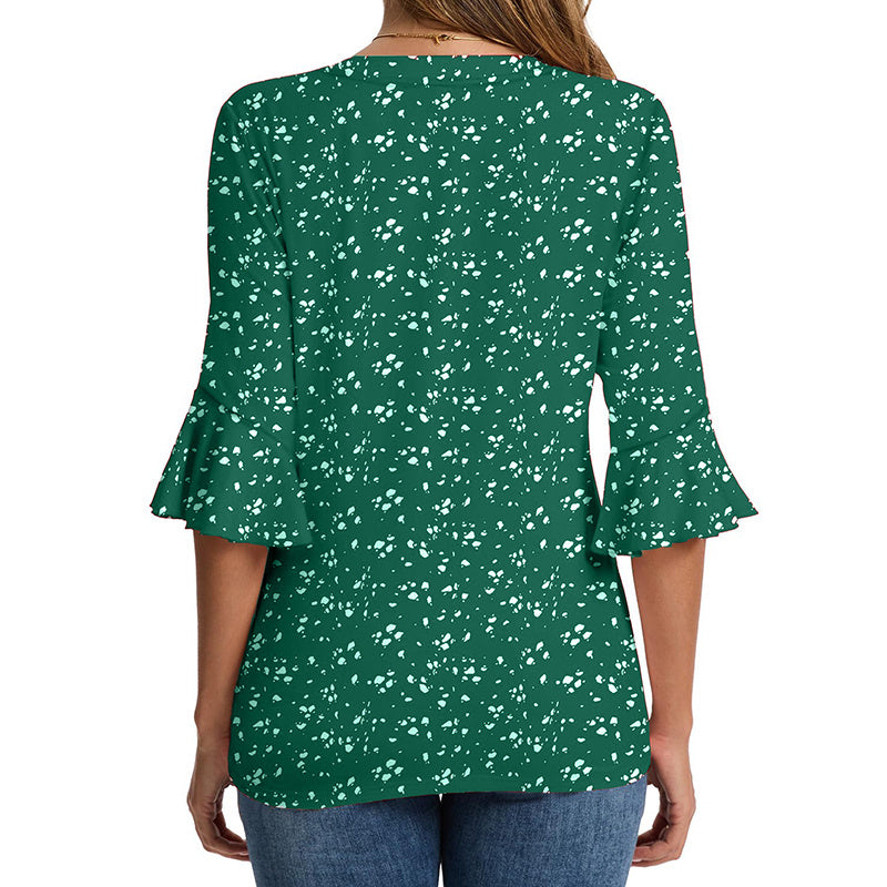 Trendy Ruffle Chiffon Blouses