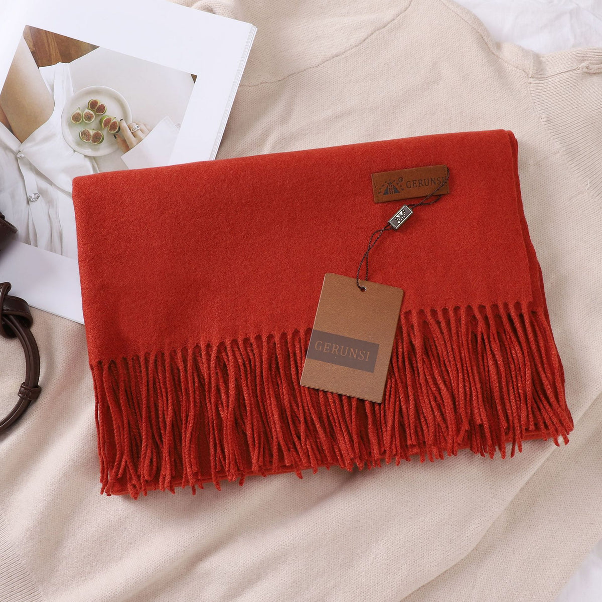 Solid Color Faux Cashmere Women's Scarf