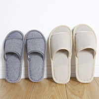Couples Indoor Floor Slippers Solid Color