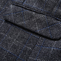 Single-Breasted Plaid Business-Casual Jacket