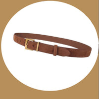 Ladies' Pin Buckle Belt Leather With Dress Coat