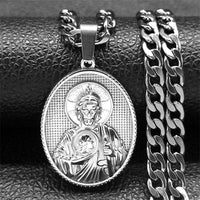 Hip Hop Stainless Steel Cross Shelf Necklace