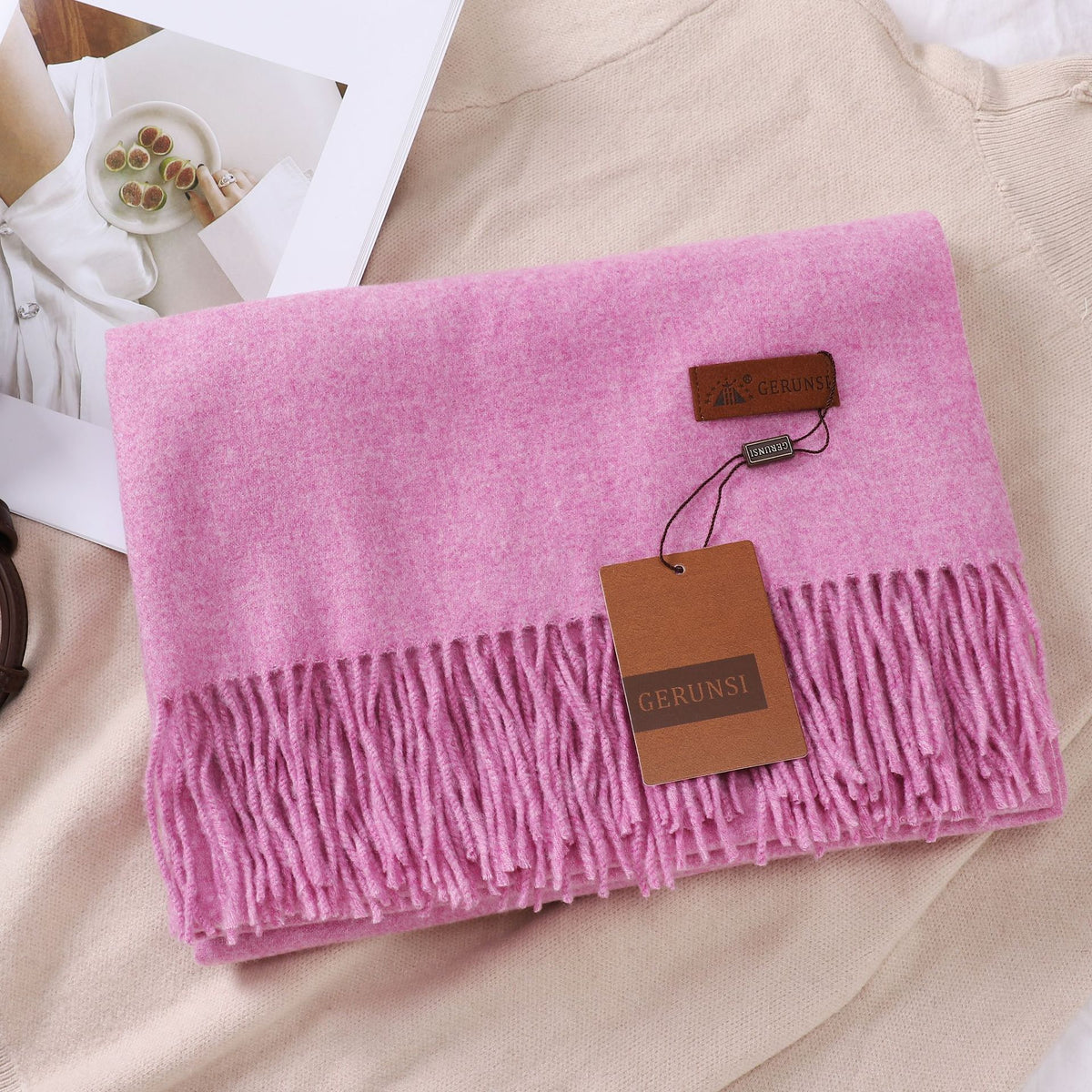 Solid Color Faux Cashmere Women's Scarf