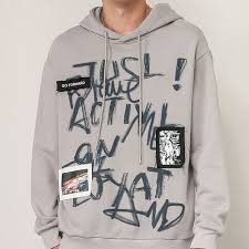 Men's Oversized Graffiti Streetwear Hoodie