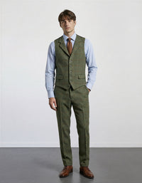 Suits plaid tweed gilet
