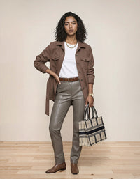 Solid-color Lapel Wool Coat