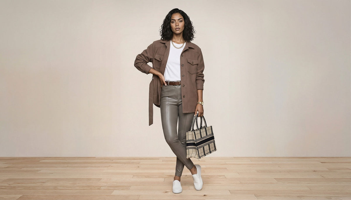 Solid-color Lapel Wool Coat
