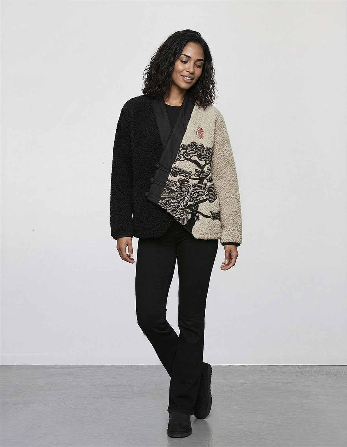 Kimono Cardigan Fleece Jacket