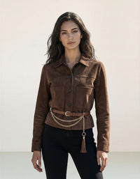 Faux Suede Short Jacket