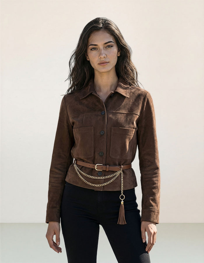 Faux Suede Short Jacket